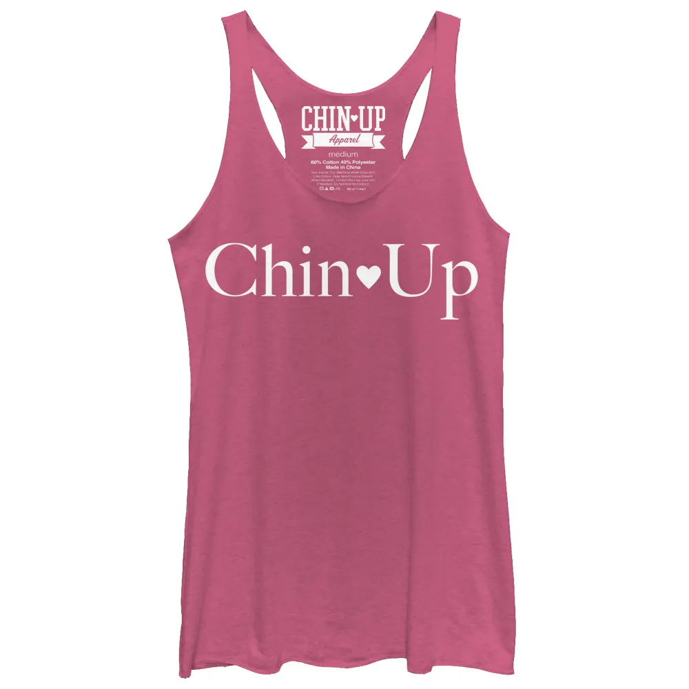 Women's CHIN UP Timeless Logo Racerback Tank Top sold by Chin Up Apparel