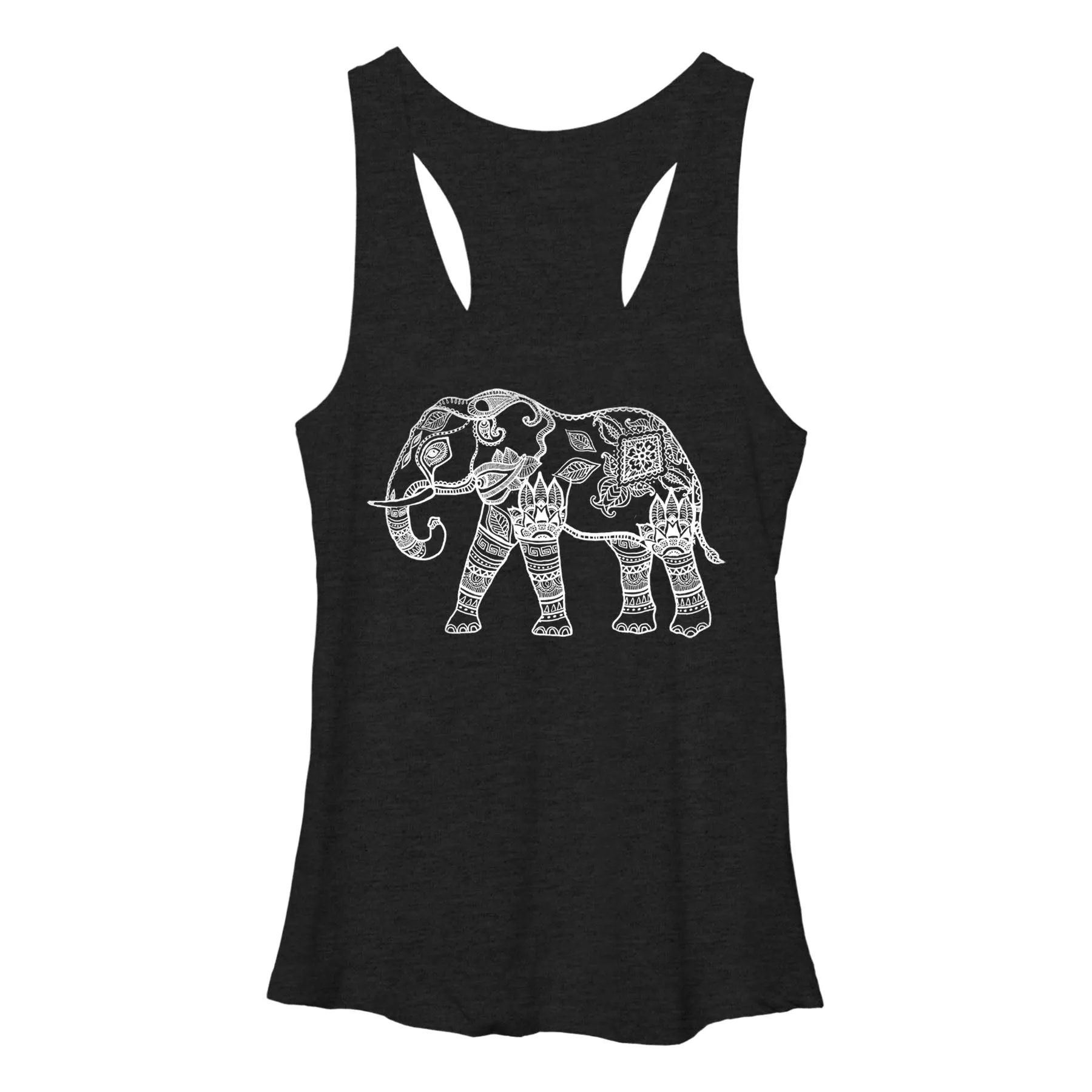 Women's CHIN UP Zen Elephant Racerback Tank Top sold by Chin Up Apparel