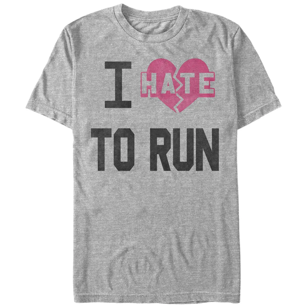 Women's CHIN UP I Hate Heart To Run Boyfriend Tee sold by Chin Up Apparel