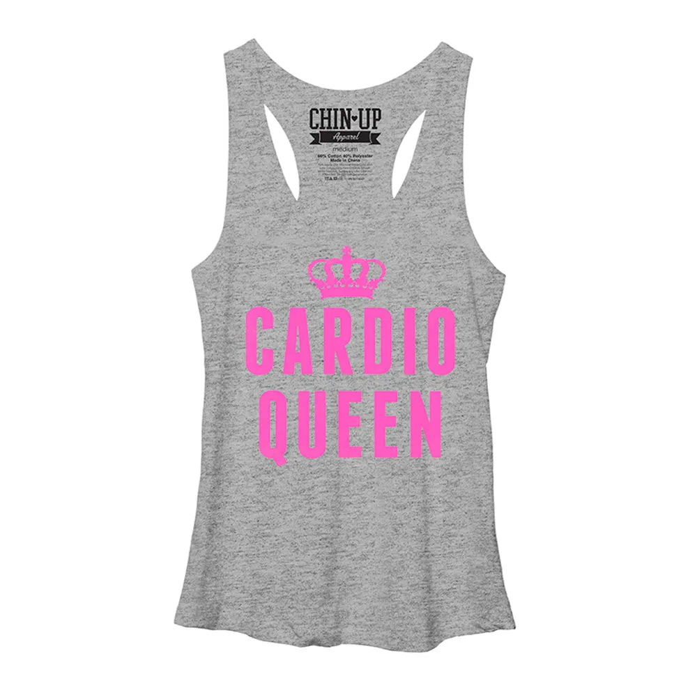 Women's CHIN UP Cardio Queen Racerback Tank Top sold by Chin Up Apparel