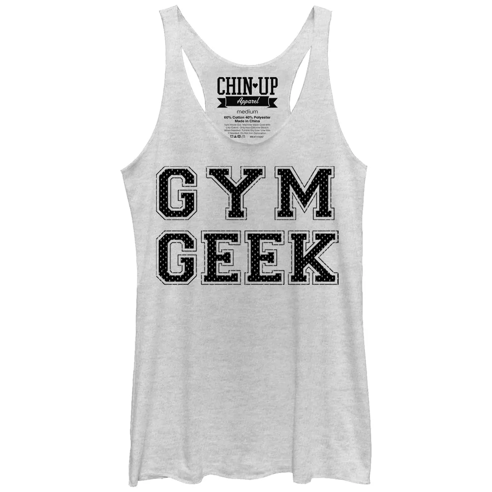 Women's CHIN UP Gym Geek Racerback Tank Top sold by Chin Up Apparel