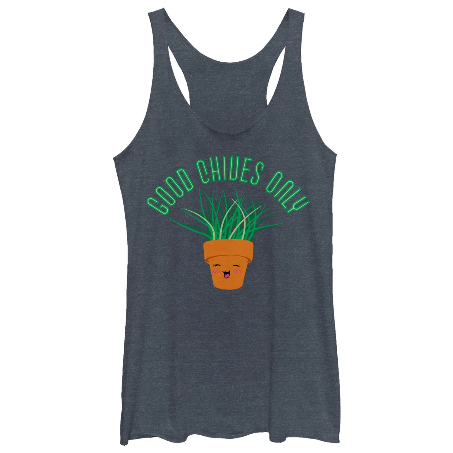 Women's CHIN UP Good Chives Only Racerback Tank Top sold by Chin Up Apparel