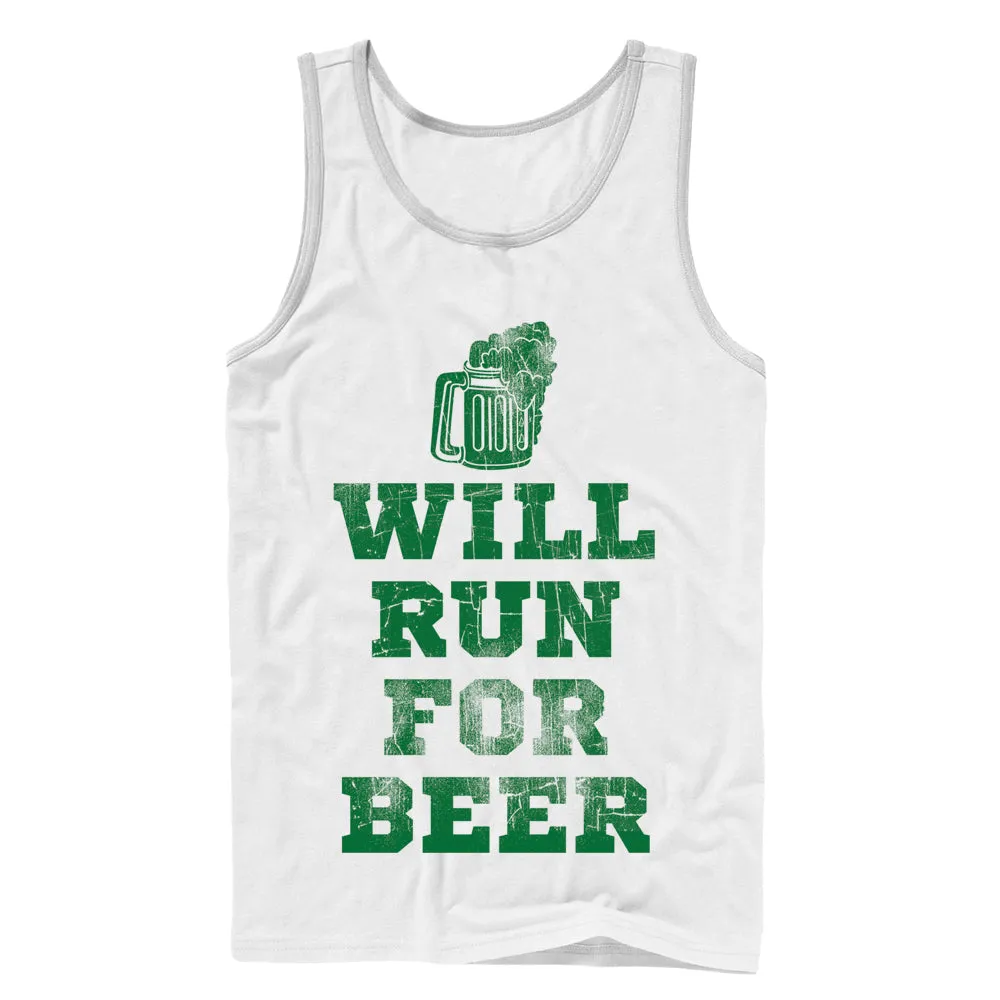 Men's CHIN UP Running For Beer Tank Top sold by Chin Up Apparel