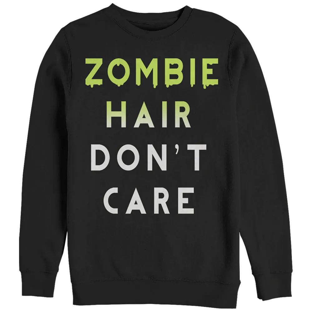 Women's CHIN UP Halloween Zombie Hair Don't Care Sweatshirt sold by Chin Up Apparel