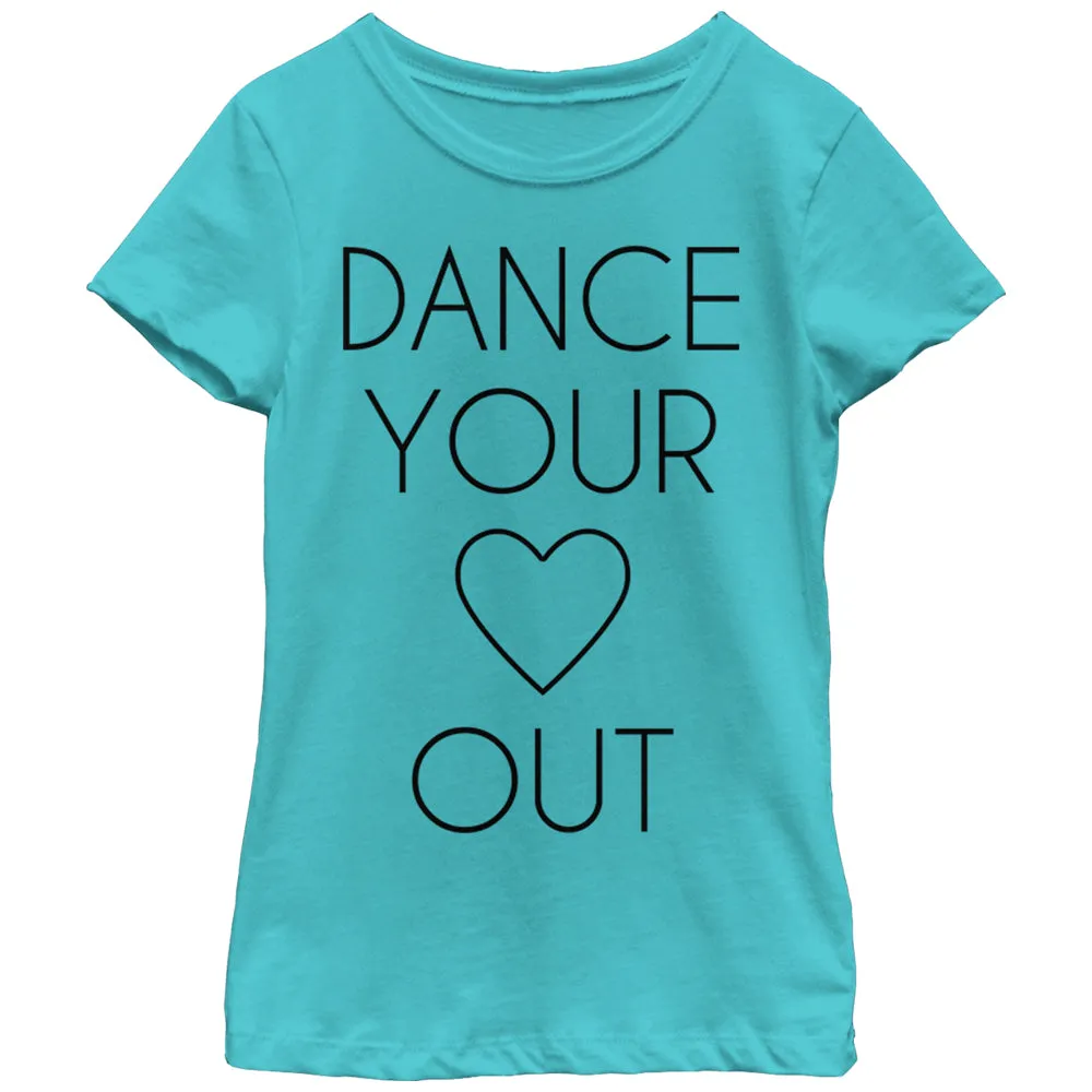 Girl's CHIN UP Dance Your Heart Out T-Shirt sold by Chin Up Apparel
