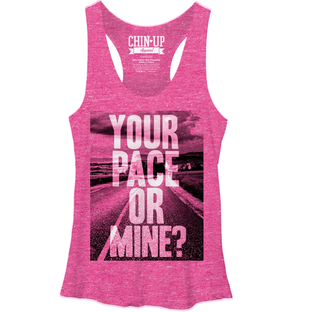 Women's CHIN UP My Pace Racerback Tank Top sold by Chin Up Apparel