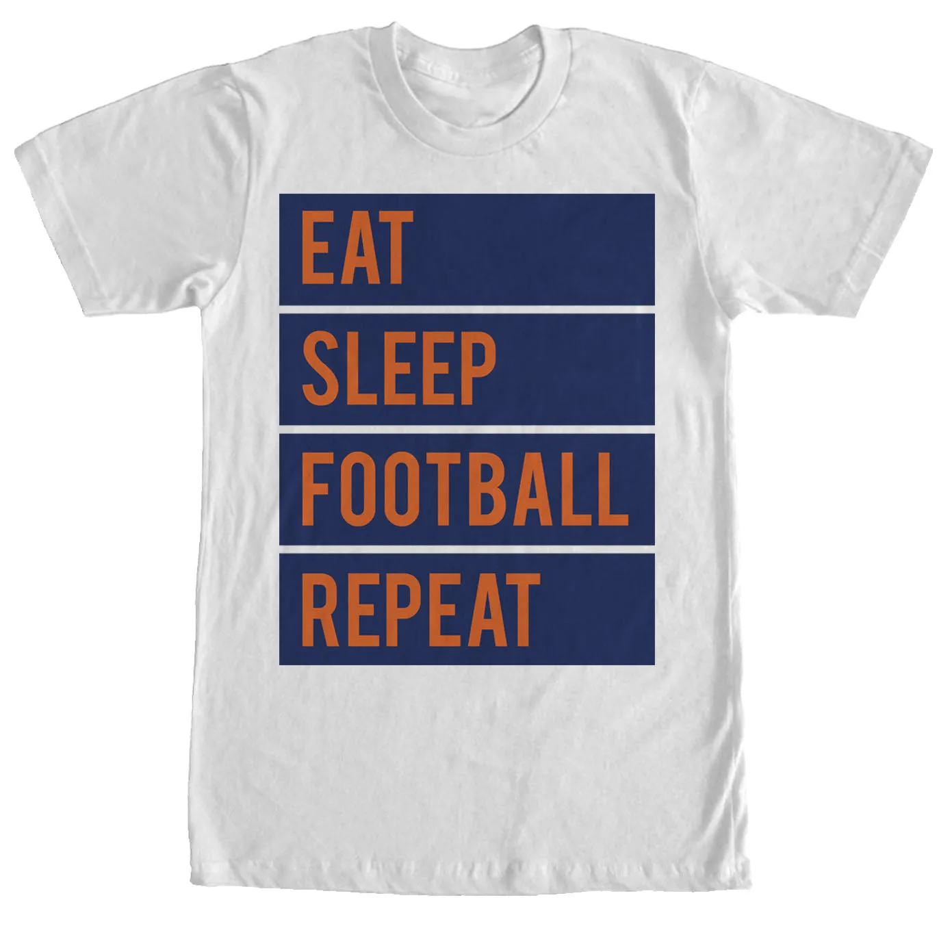 Men's CHIN UP Eat Sleep Football Repeat T-Shirt sold by Chin Up Apparel