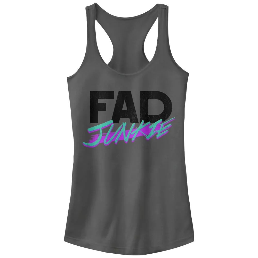 Junior's CHIN UP Fad Junkie Racerback Tank Top sold by Chin Up Apparel