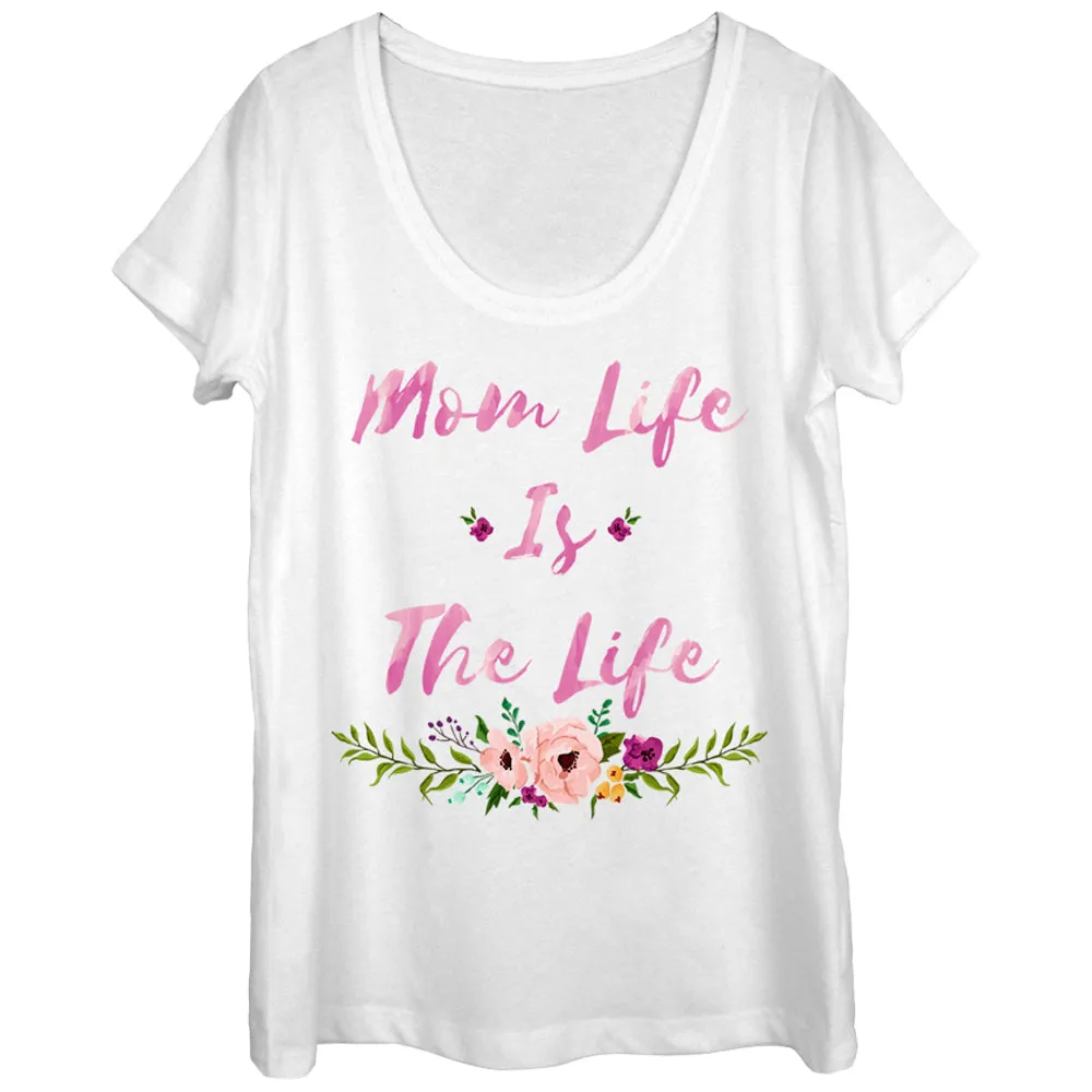 Women's CHIN UP Mom Life is the Life Scoop Neck sold by Chin Up Apparel