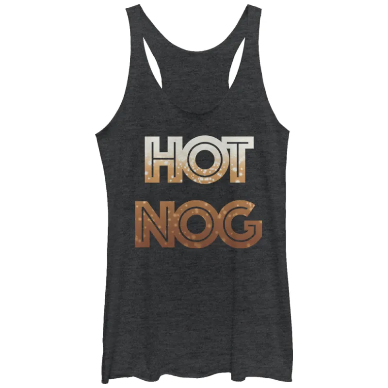 Women's CHIN UP Christmas Hot Nog Racerback Tank Top sold by Chin Up Apparel
