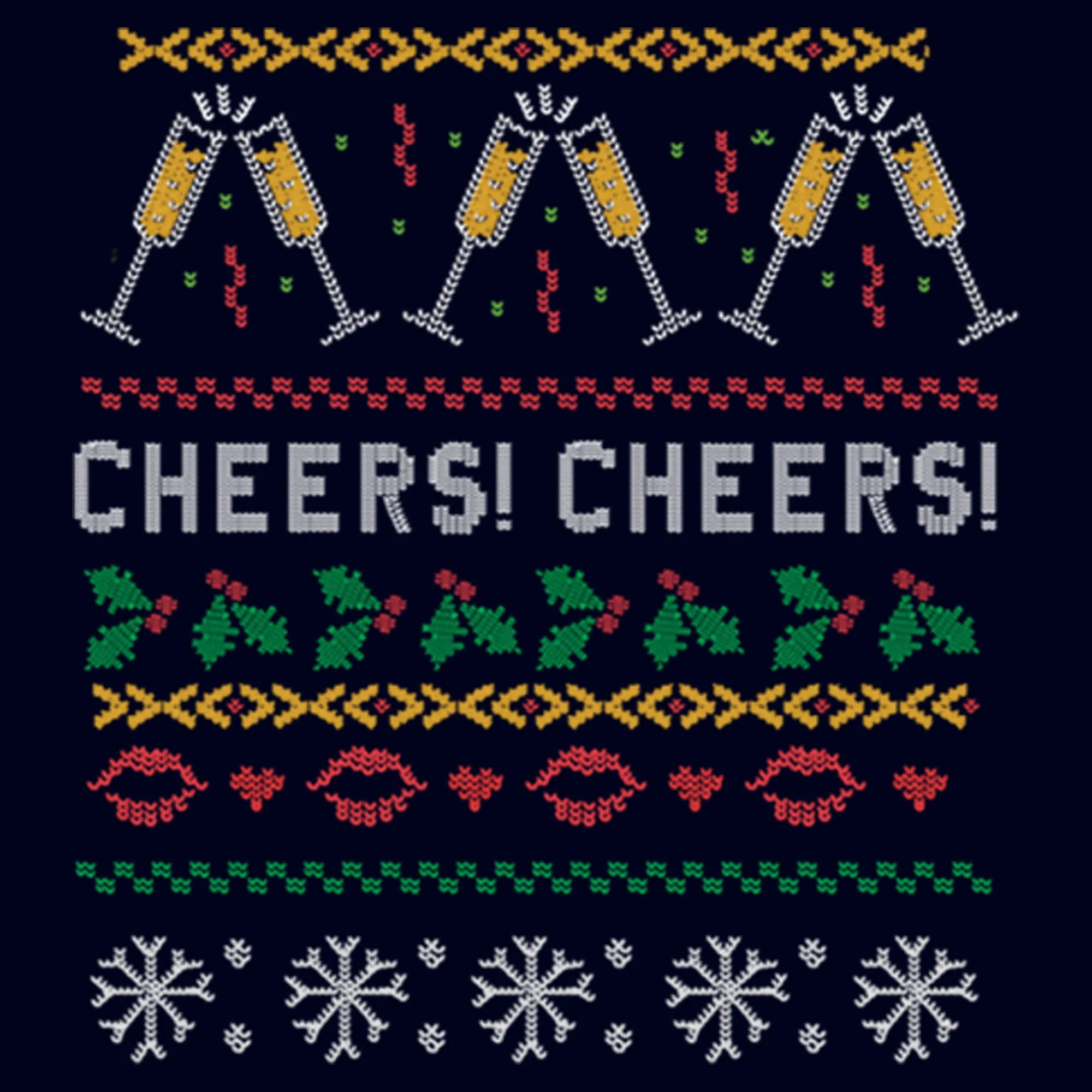 Men's CHIN UP Ugly Christmas Cheers T-Shirt sold by Chin Up Apparel product image thumbnail 4