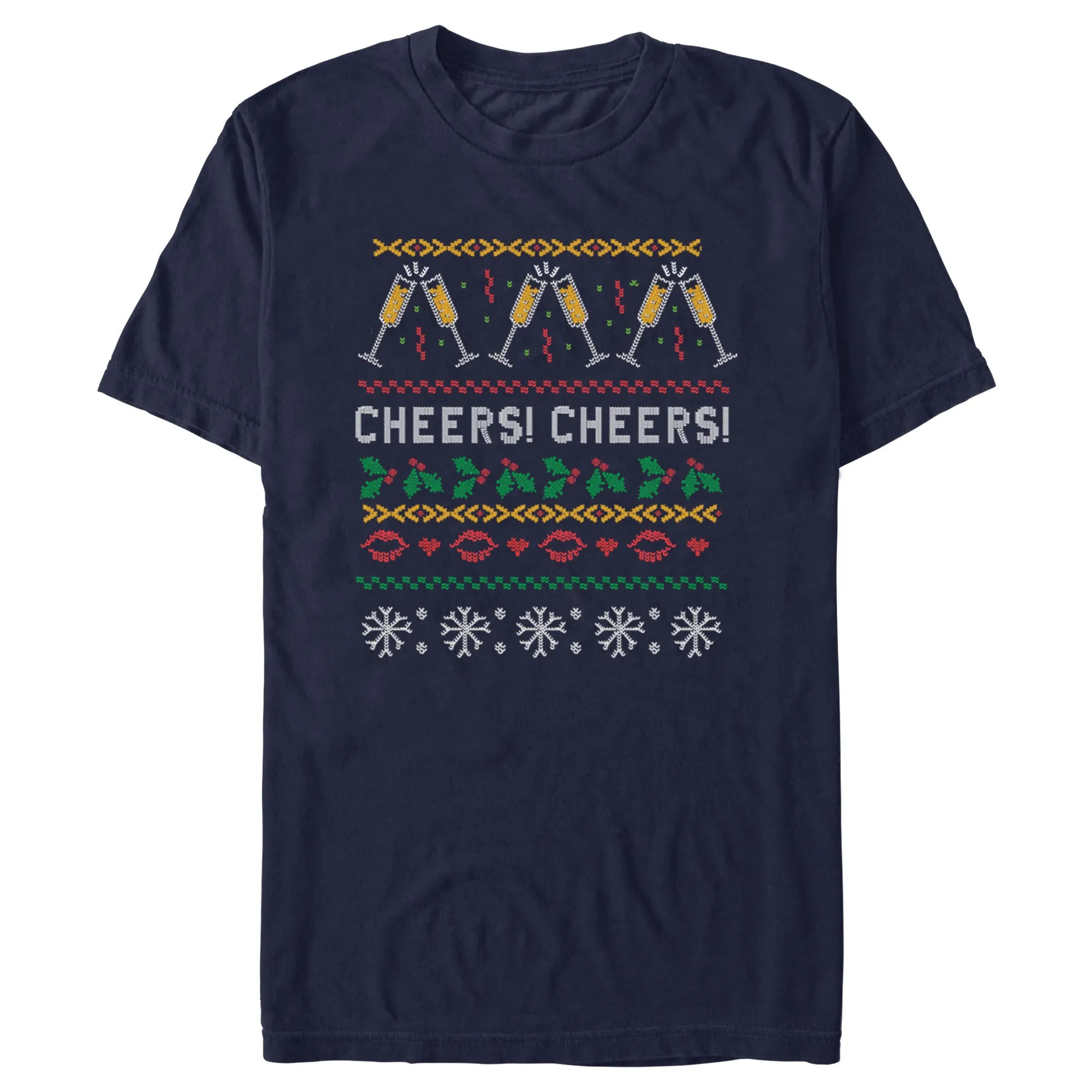 Men's CHIN UP Ugly Christmas Cheers T-Shirt sold by Chin Up Apparel product image thumbnail 2