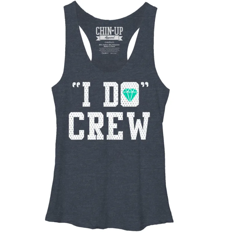 Women's CHIN UP I Do Crew Racerback Tank Top sold by Chin Up Apparel