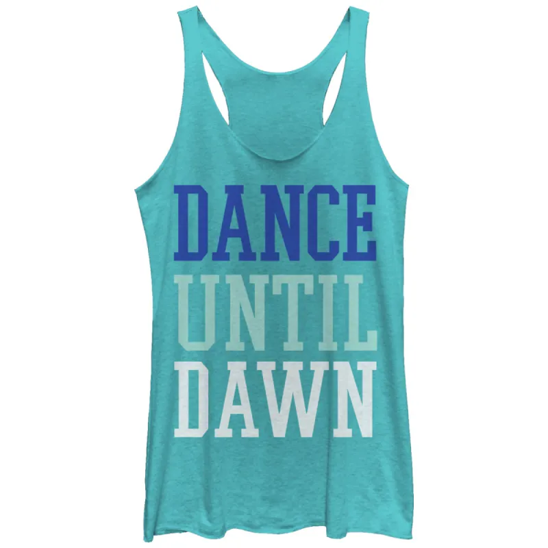 Women's CHIN UP Dance Until Dawn Racerback Tank Top sold by Chin Up Apparel