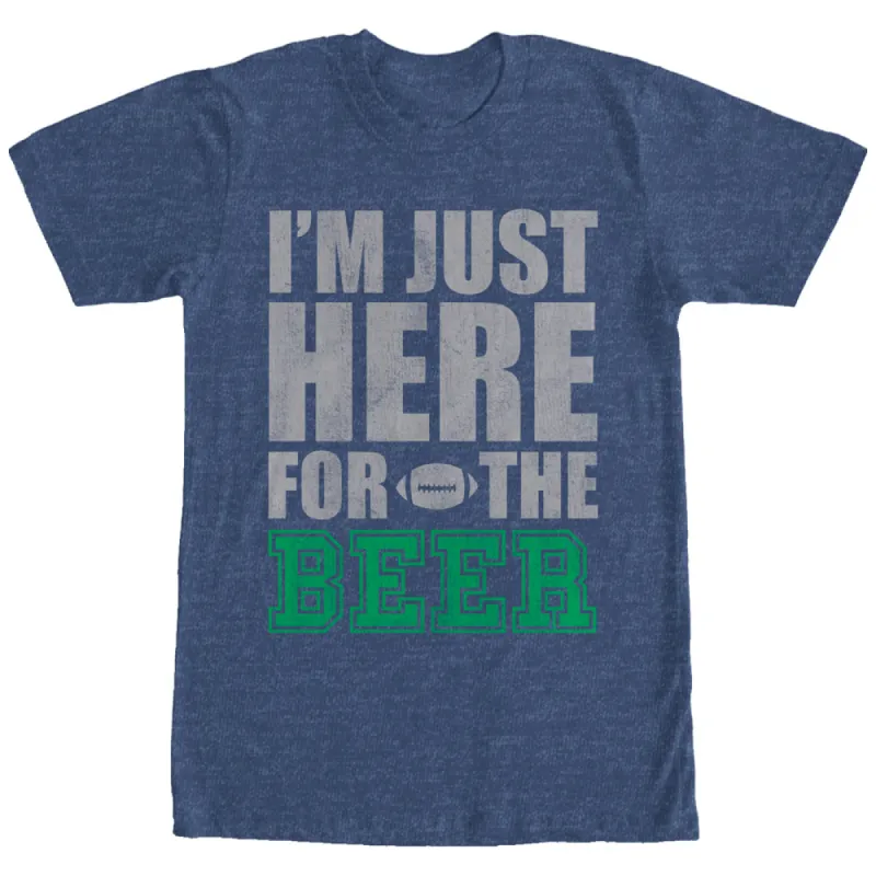 Men's CHIN UP Football Here for the Beer T-Shirt sold by Chin Up Apparel