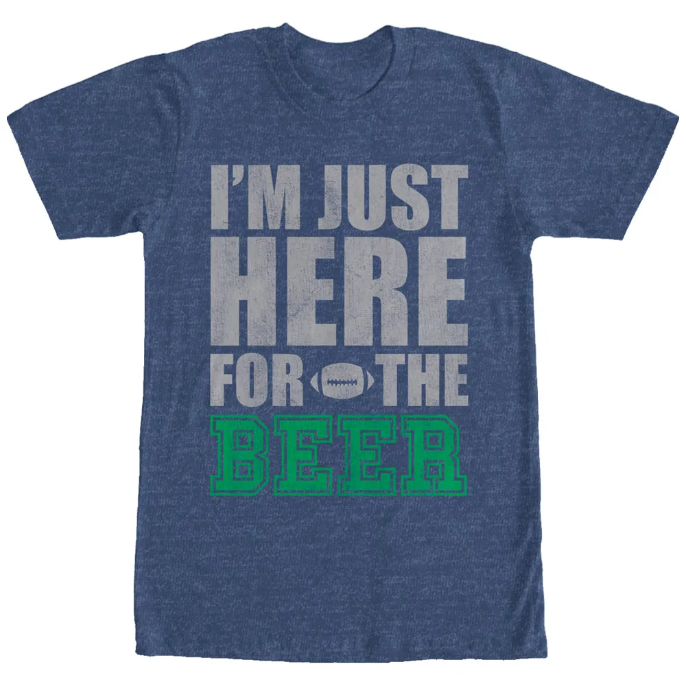 Men's CHIN UP Football Here for the Beer T-Shirt sold by Chin Up Apparel