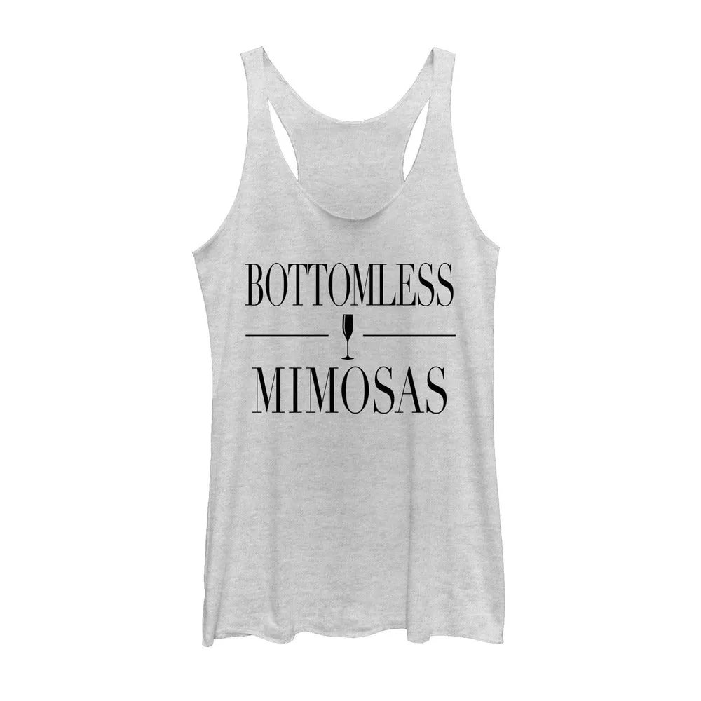 Women's CHIN UP Bottomless Mimosas Racerback Tank Top sold by Chin Up Apparel