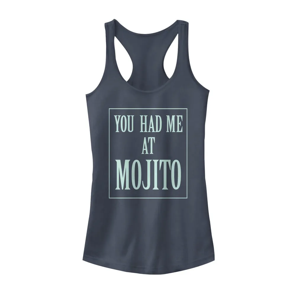 Junior's CHIN UP Had Me at Mojito Racerback Tank Top sold by Chin Up Apparel
