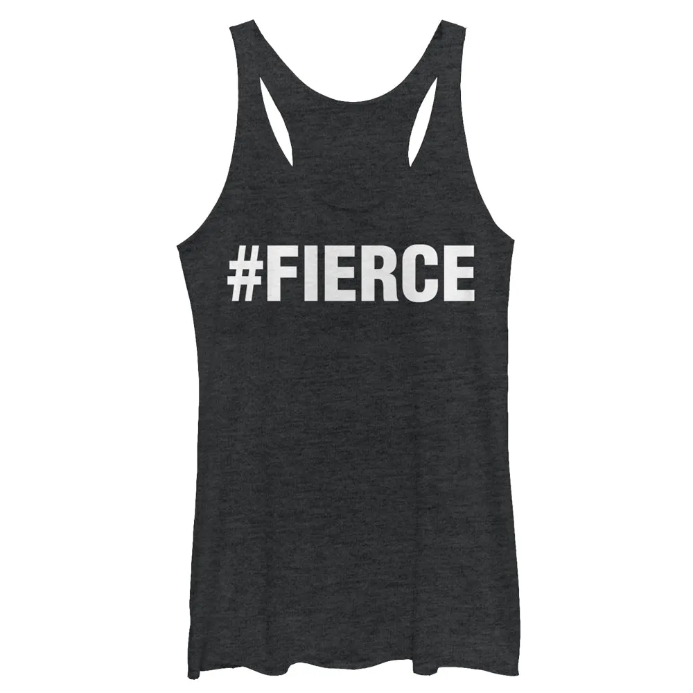 Women's CHIN UP Hashtag Fierce Racerback Tank Top sold by Chin Up Apparel
