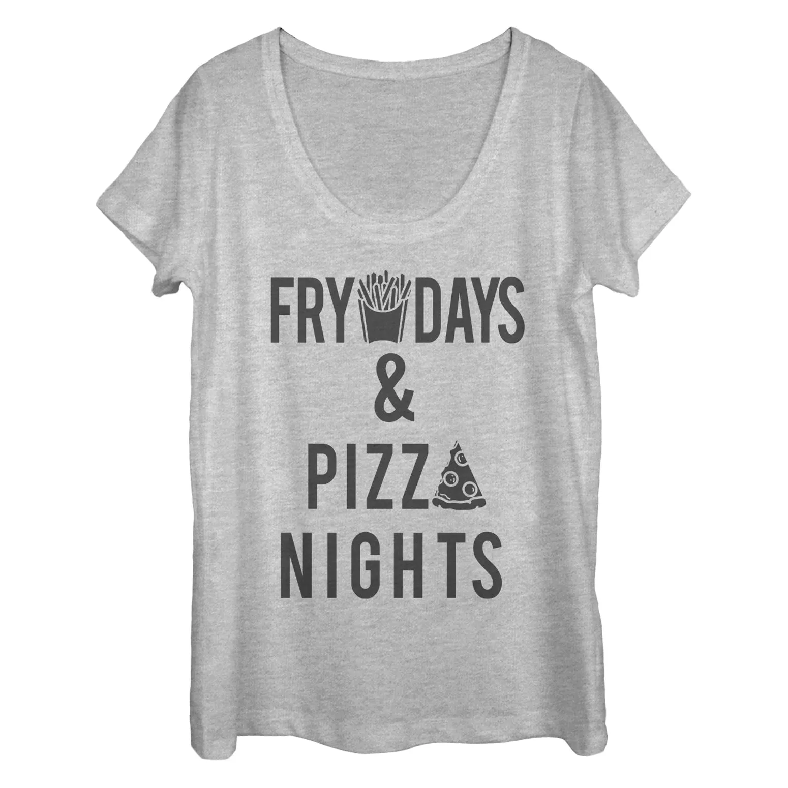 Women's CHIN UP Frydays and Pizza Nights Scoop Neck sold by Chin Up Apparel