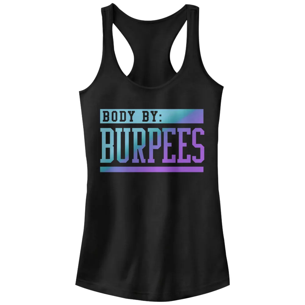 Junior's CHIN UP Body By Burpees Racerback Tank Top sold by Chin Up Apparel