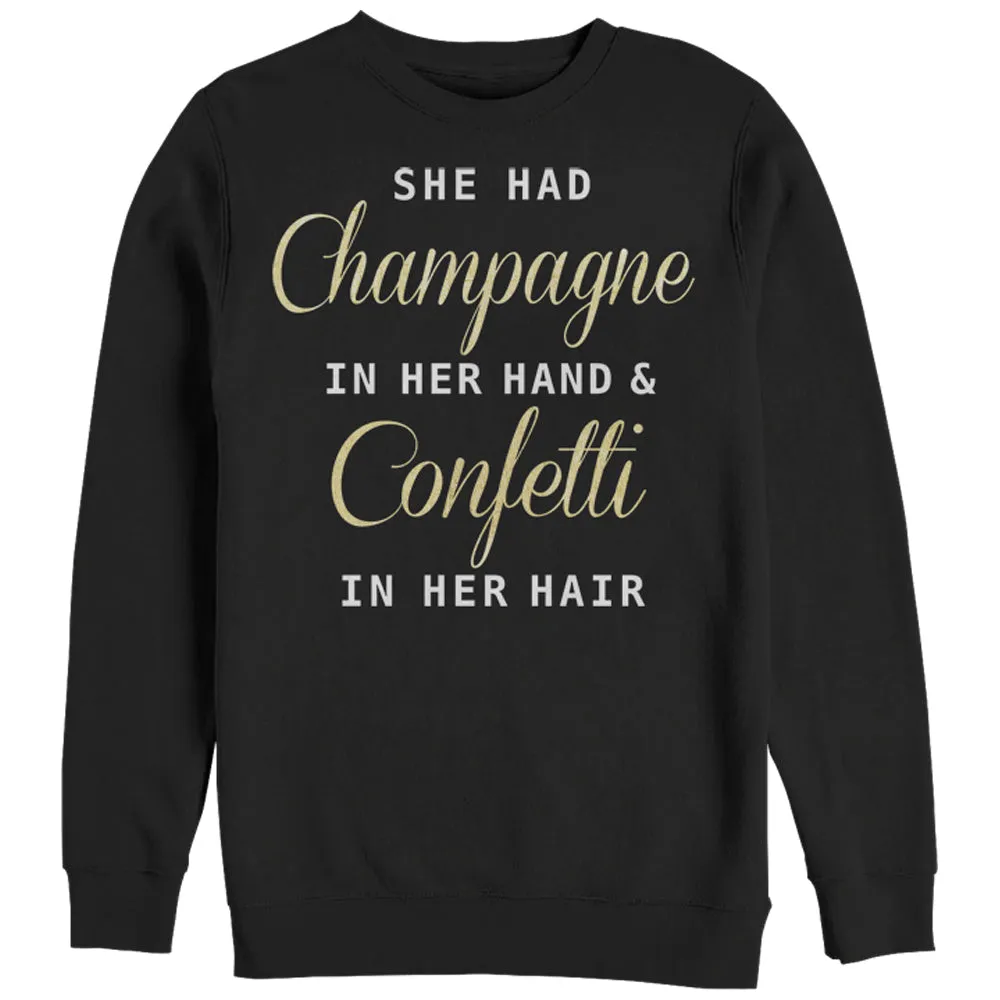Women's CHIN UP Christmas Champagne Sweatshirt sold by Chin Up Apparel