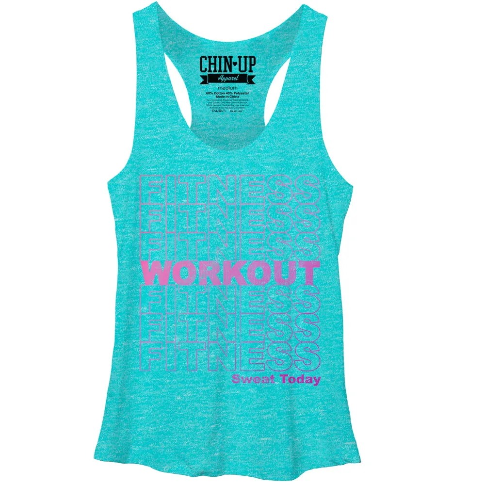 Women's CHIN UP Fitness Workout Racerback Tank Top sold by Chin Up Apparel