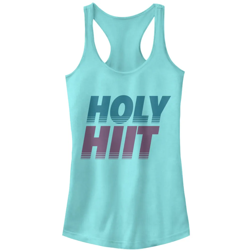 Junior's CHIN UP Holy HIIT Racerback Tank Top sold by Chin Up Apparel