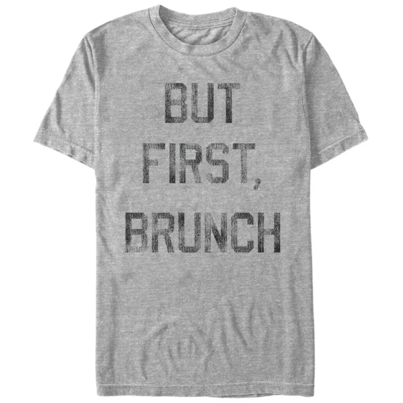 Women's CHIN UP But First Brunch Boyfriend Tee sold by Chin Up Apparel