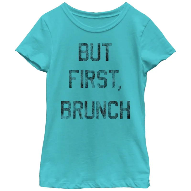 Girl's CHIN UP But First Brunch T-Shirt sold by Chin Up Apparel