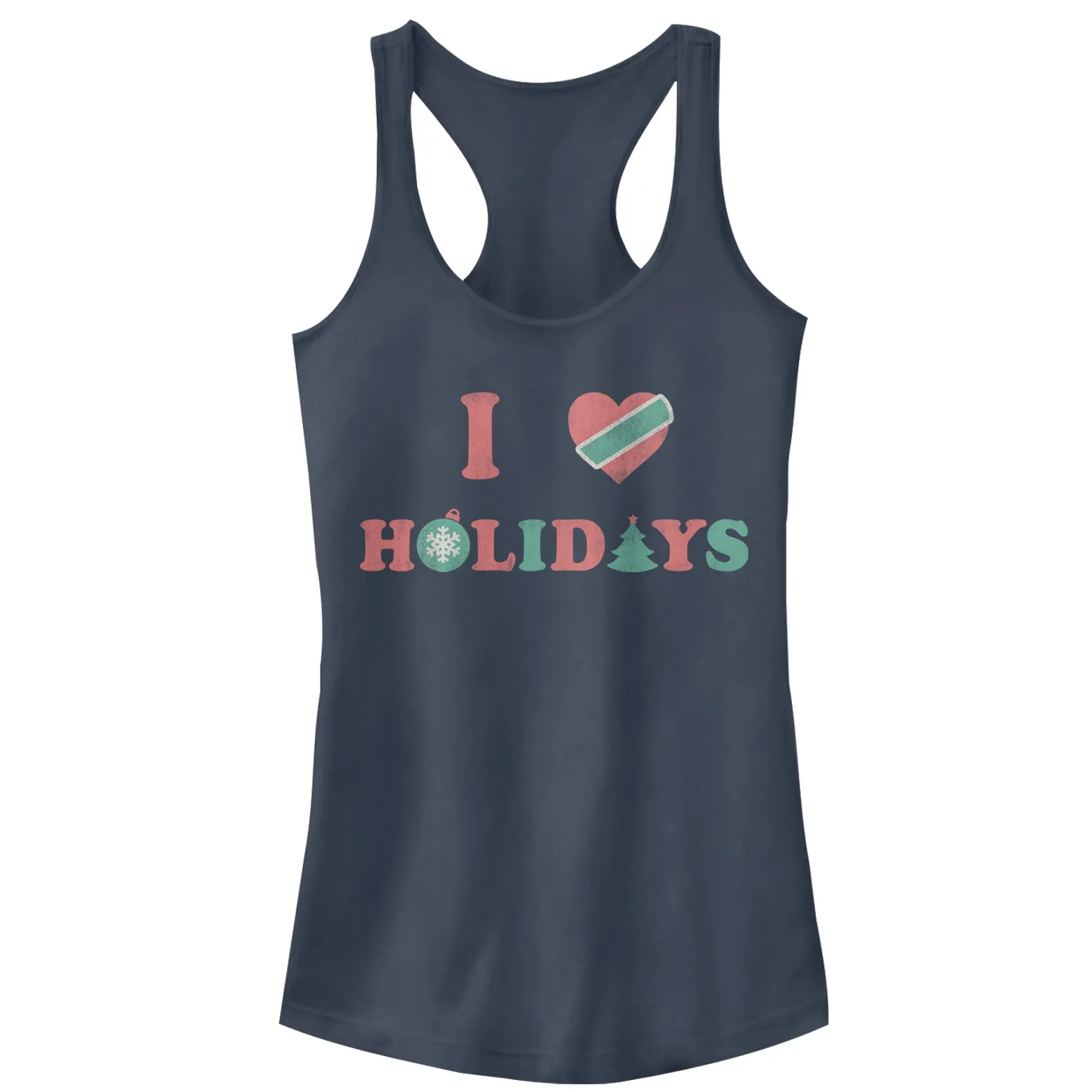 Junior's CHIN UP Christmas Love Holidays Racerback Tank Top sold by Chin Up Apparel