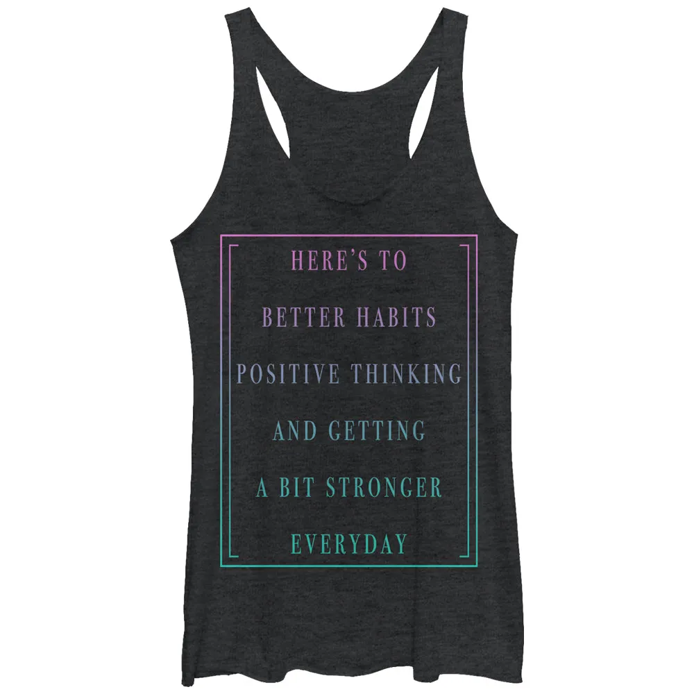 Women's CHIN UP Positive Thinking Racerback Tank Top sold by Chin Up Apparel