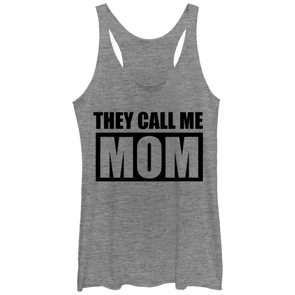 Women's CHIN UP They Call Me Mom Racerback Tank Top sold by Chin Up Apparel