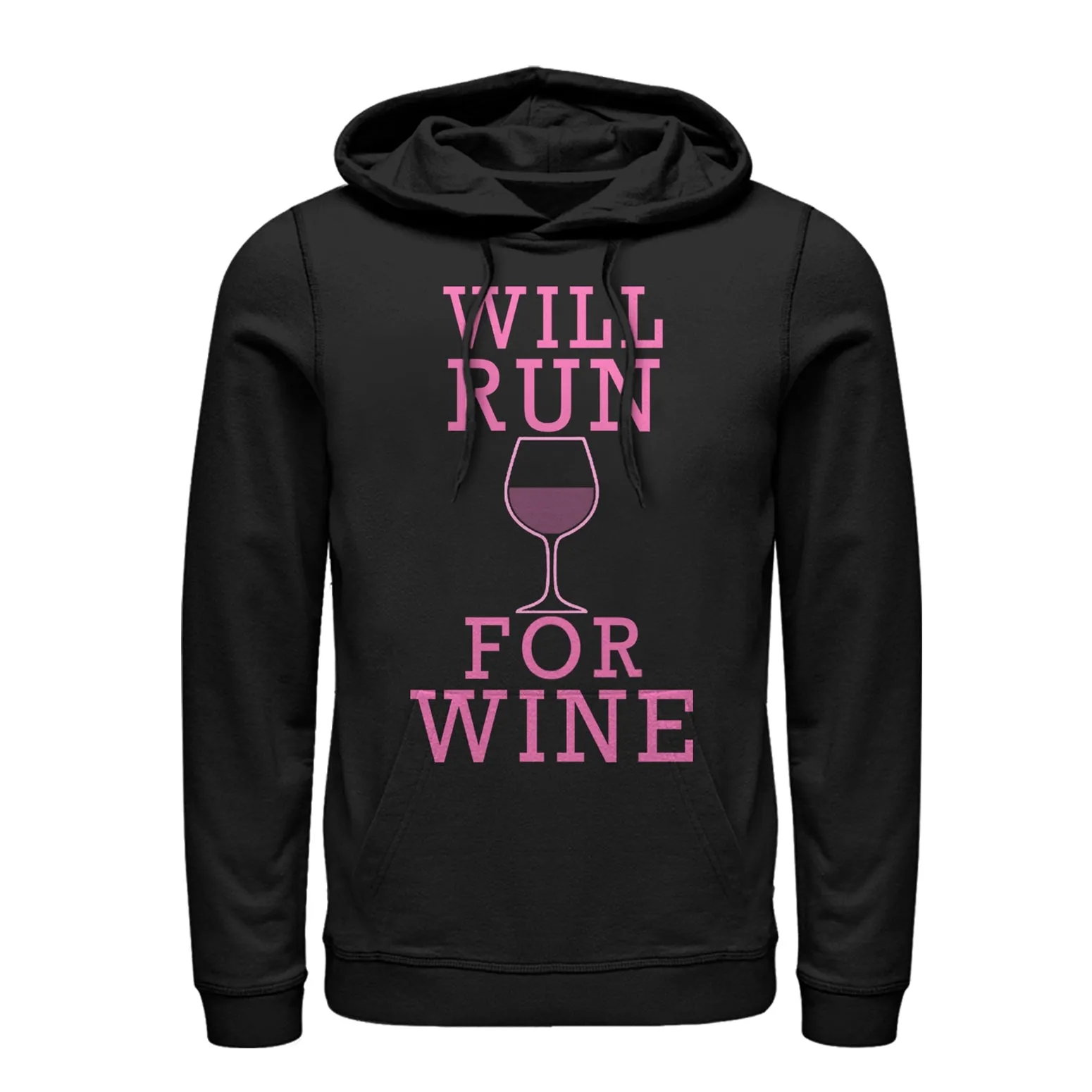 Women's CHIN UP Will Run For Wine Pull Over Hoodie sold by Chin Up Apparel