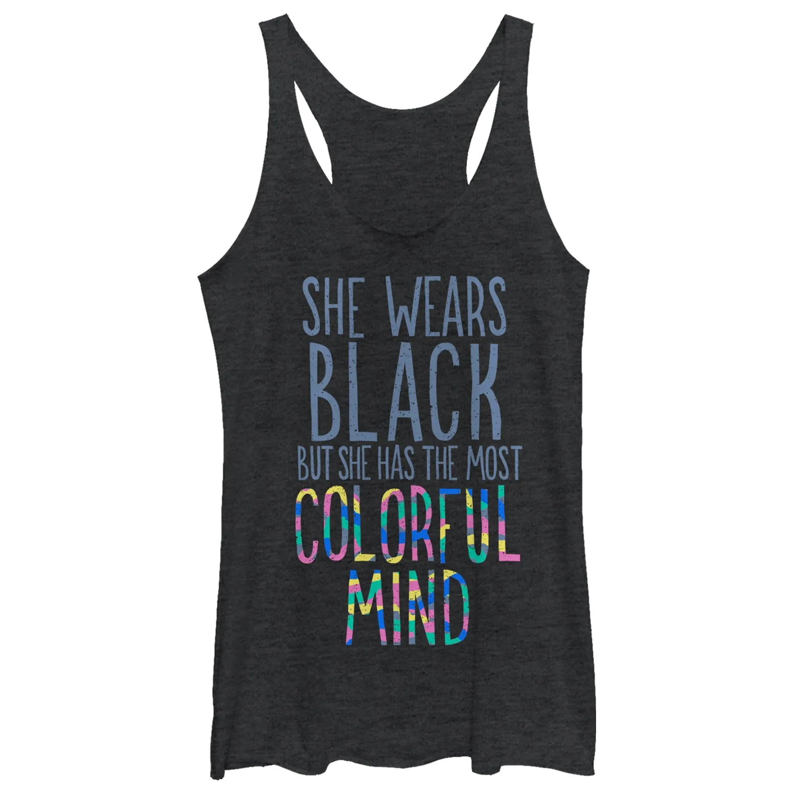 Women's CHIN UP Most Colorful Mind Racerback Tank Top sold by Chin Up Apparel