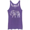 Women's CHIN UP Zen Elephant Racerback Tank Top sold by Chin Up Apparel