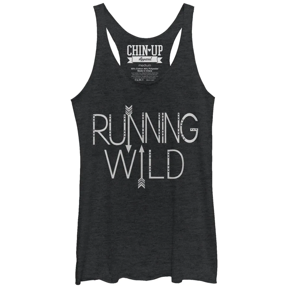 Women's CHIN UP Running Wild Racerback Tank Top sold by Chin Up Apparel