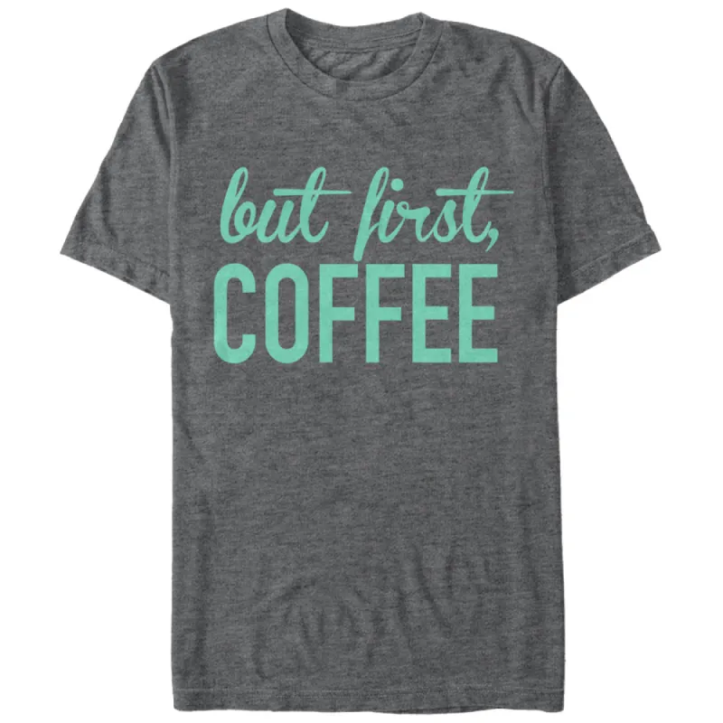 Women's CHIN UP First Coffee Boyfriend Tee sold by Chin Up Apparel