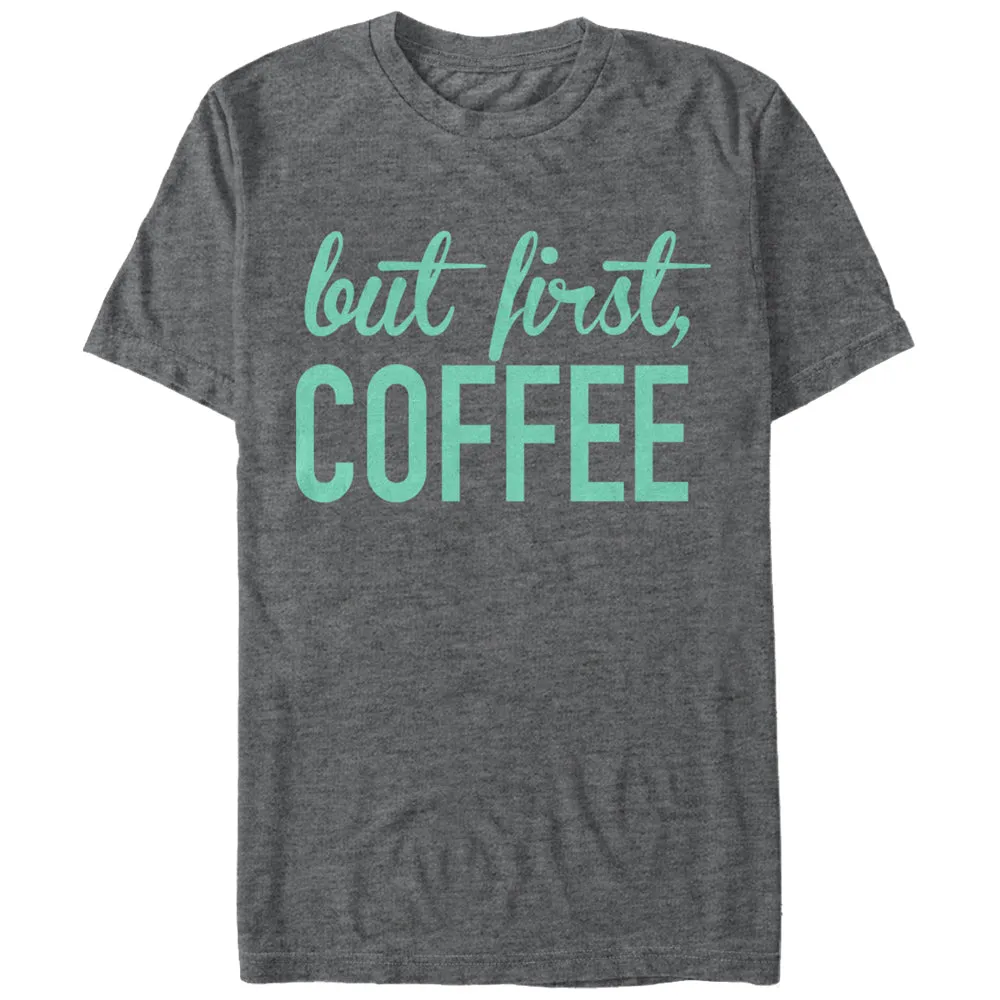 Women's CHIN UP First Coffee Boyfriend Tee sold by Chin Up Apparel