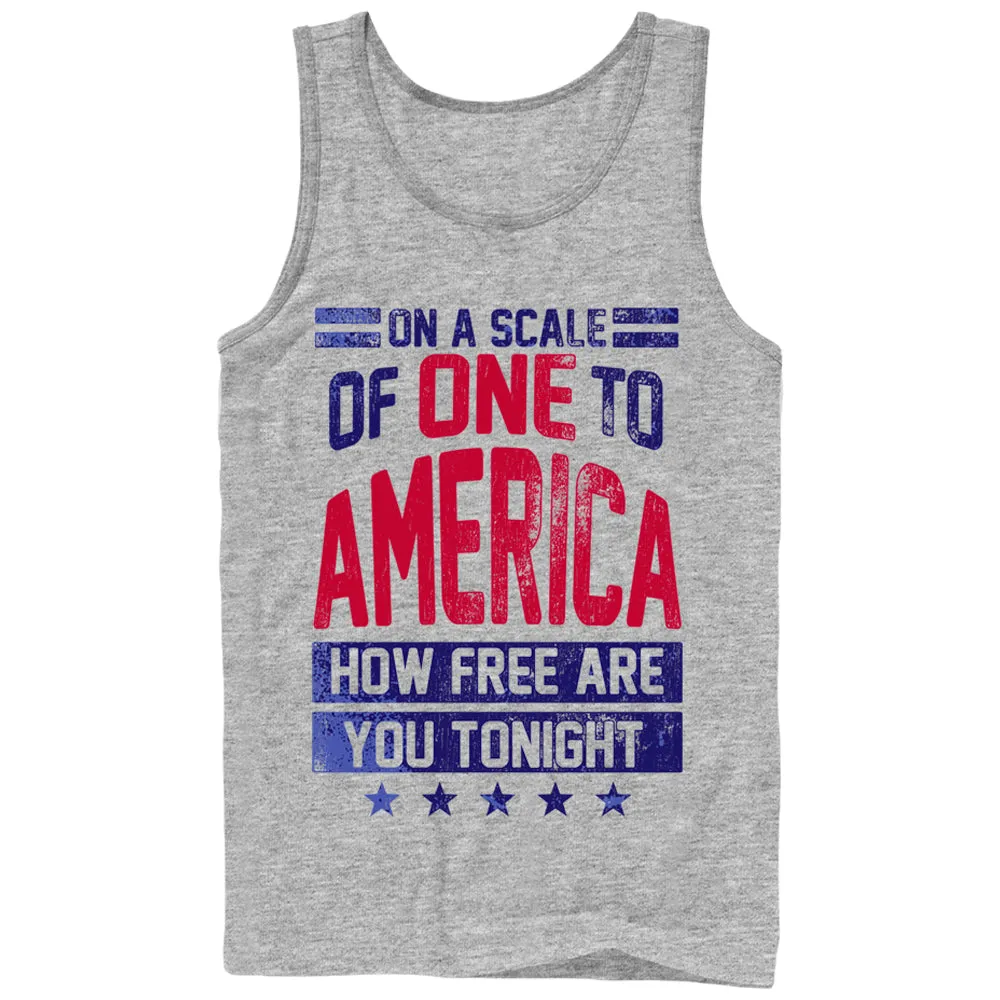 Men's CHIN UP 4th of July America How Free are You Tonight Tank Top sold by Chin Up Apparel