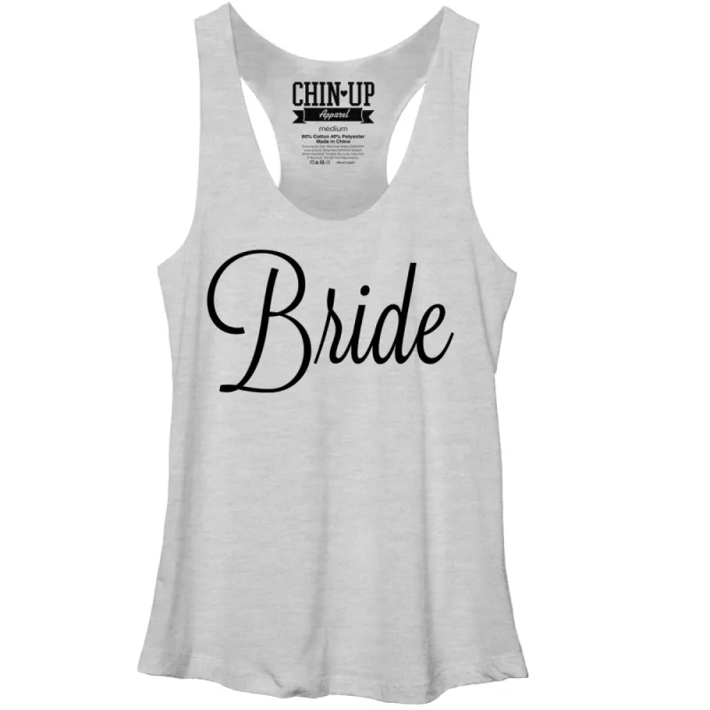 Women's CHIN UP Bridal Racerback Tank Top sold by Chin Up Apparel
