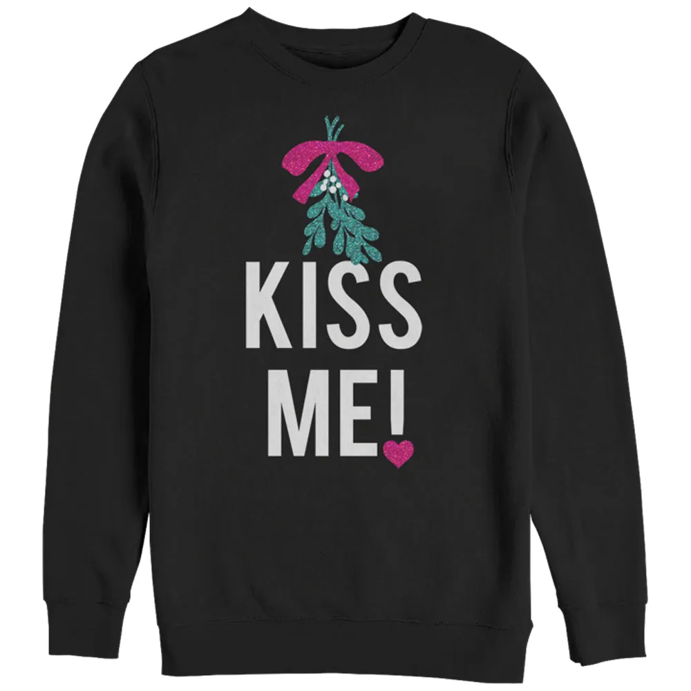 Women's CHIN UP Christmas Kiss Me Mistletoe Sweatshirt sold by Chin Up Apparel
