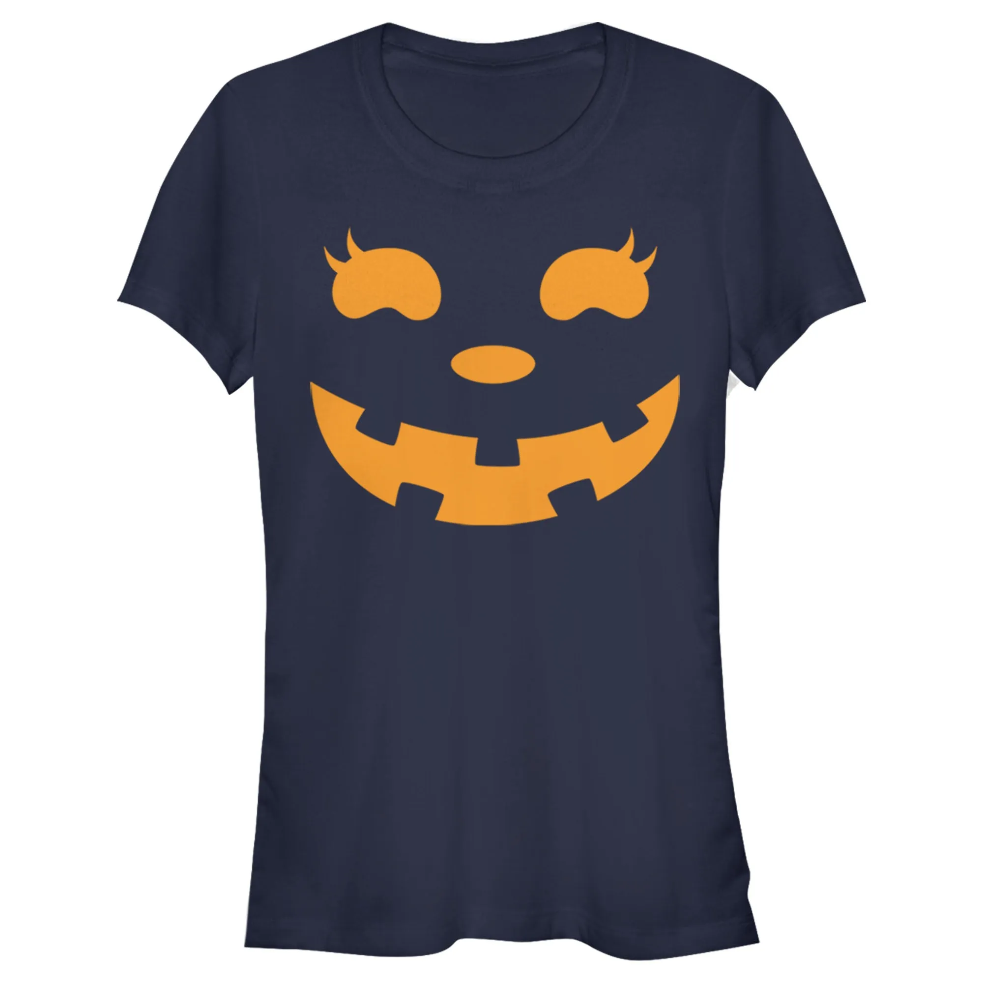 Junior's CHIN UP Halloween Jack o' Lantern Face T-Shirt sold by Chin Up Apparel product image thumbnail 4