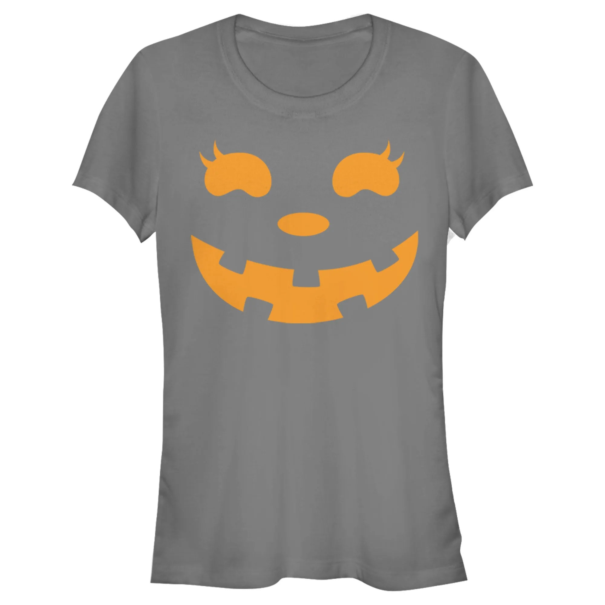 Junior's CHIN UP Halloween Jack o' Lantern Face T-Shirt sold by Chin Up Apparel product image thumbnail 3