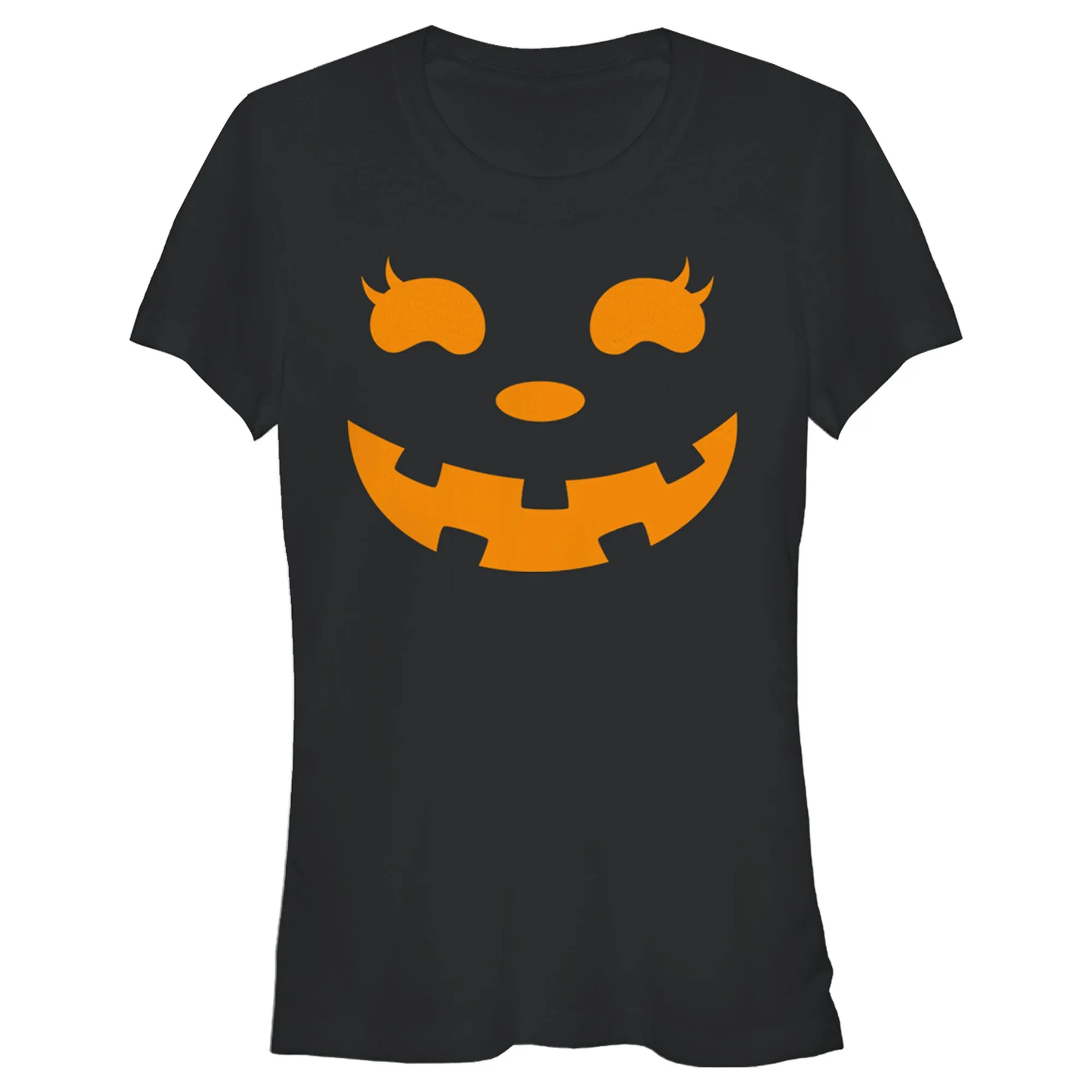 Junior's CHIN UP Halloween Jack o' Lantern Face T-Shirt sold by Chin Up Apparel