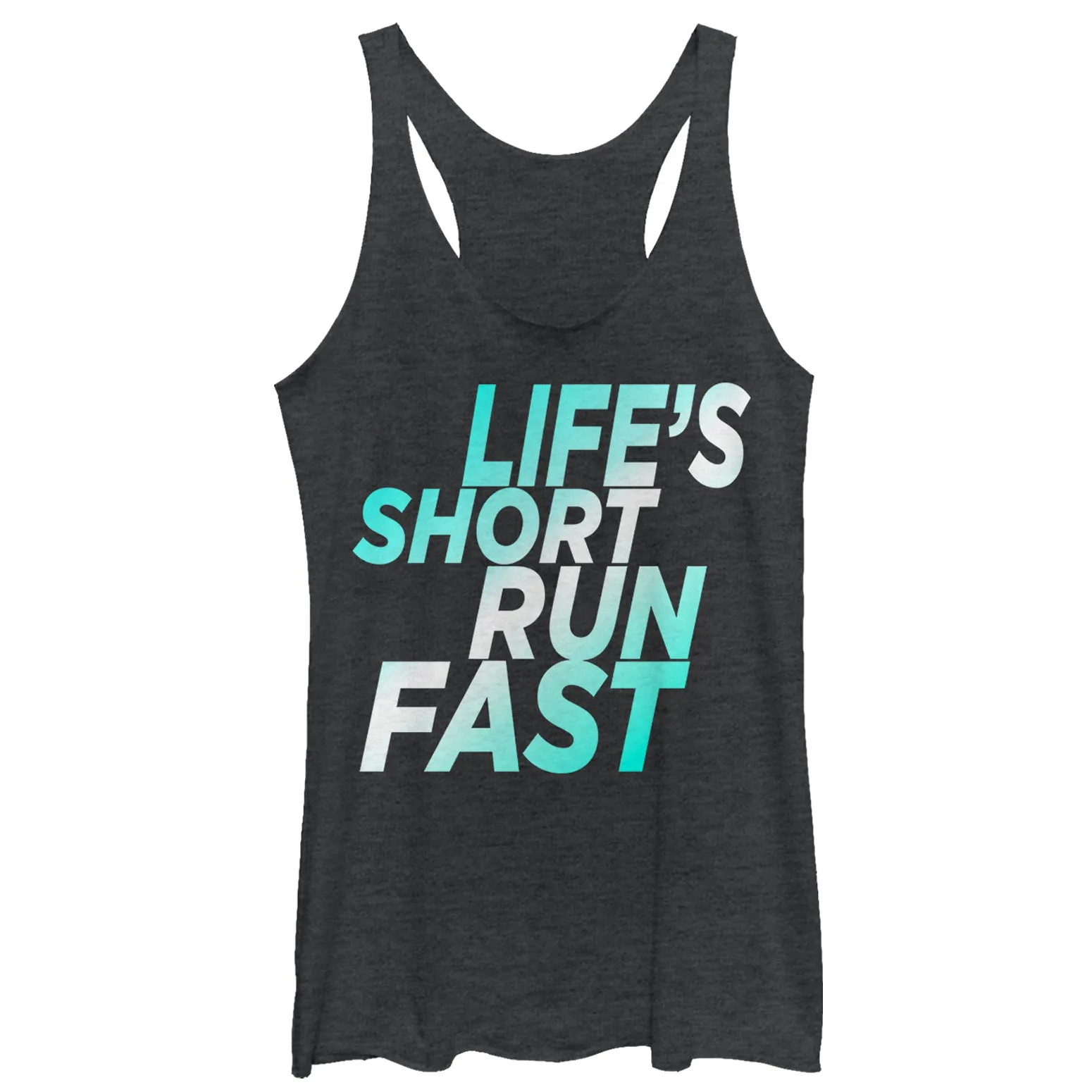 Women's CHIN UP Life's Short Run Fast Racerback Tank Top sold by Chin Up Apparel