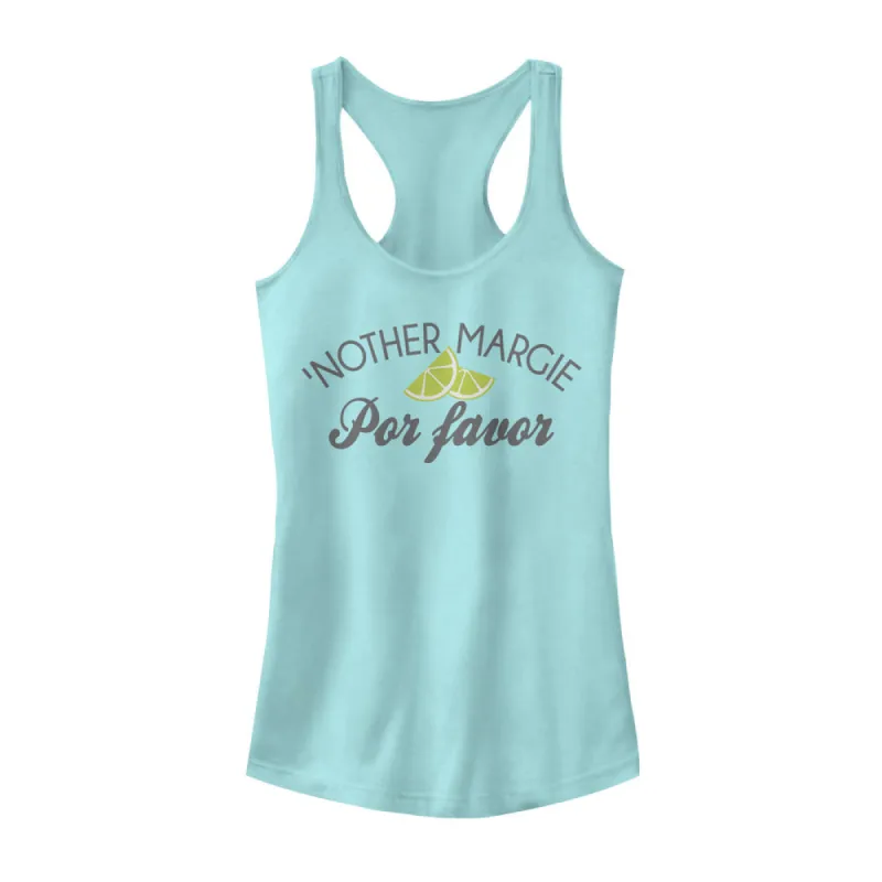 Junior's CHIN UP Margie Por Favor Racerback Tank Top sold by Chin Up Apparel