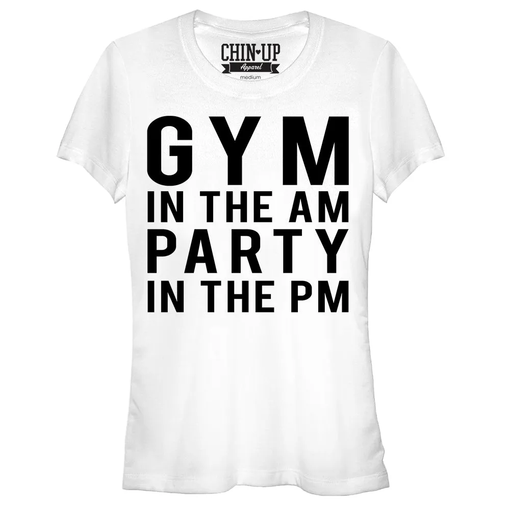 Junior's CHIN UP Gym in the AM T-Shirt sold by Chin Up Apparel