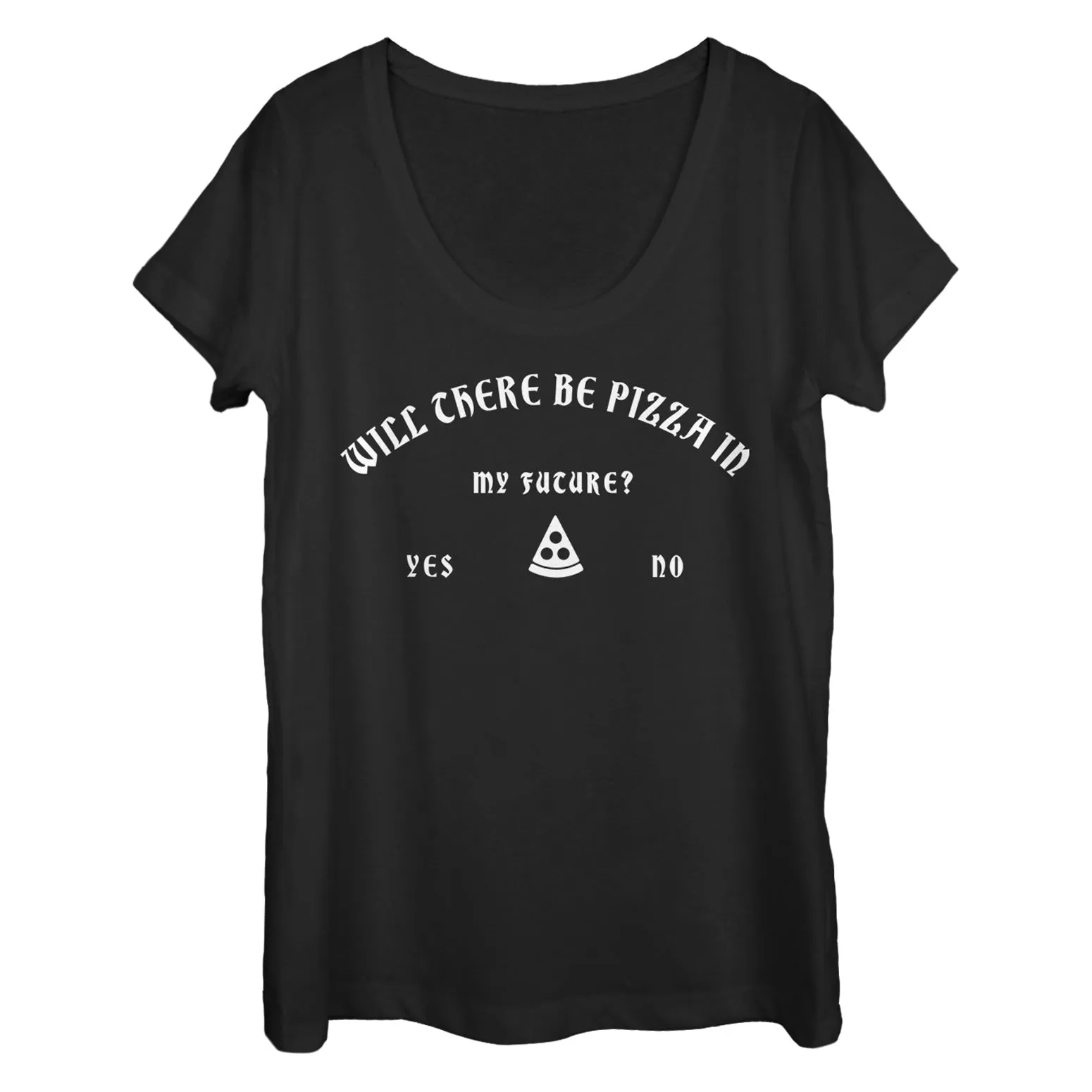 Women's CHIN UP Pizza in Future Scoop Neck sold by Chin Up Apparel