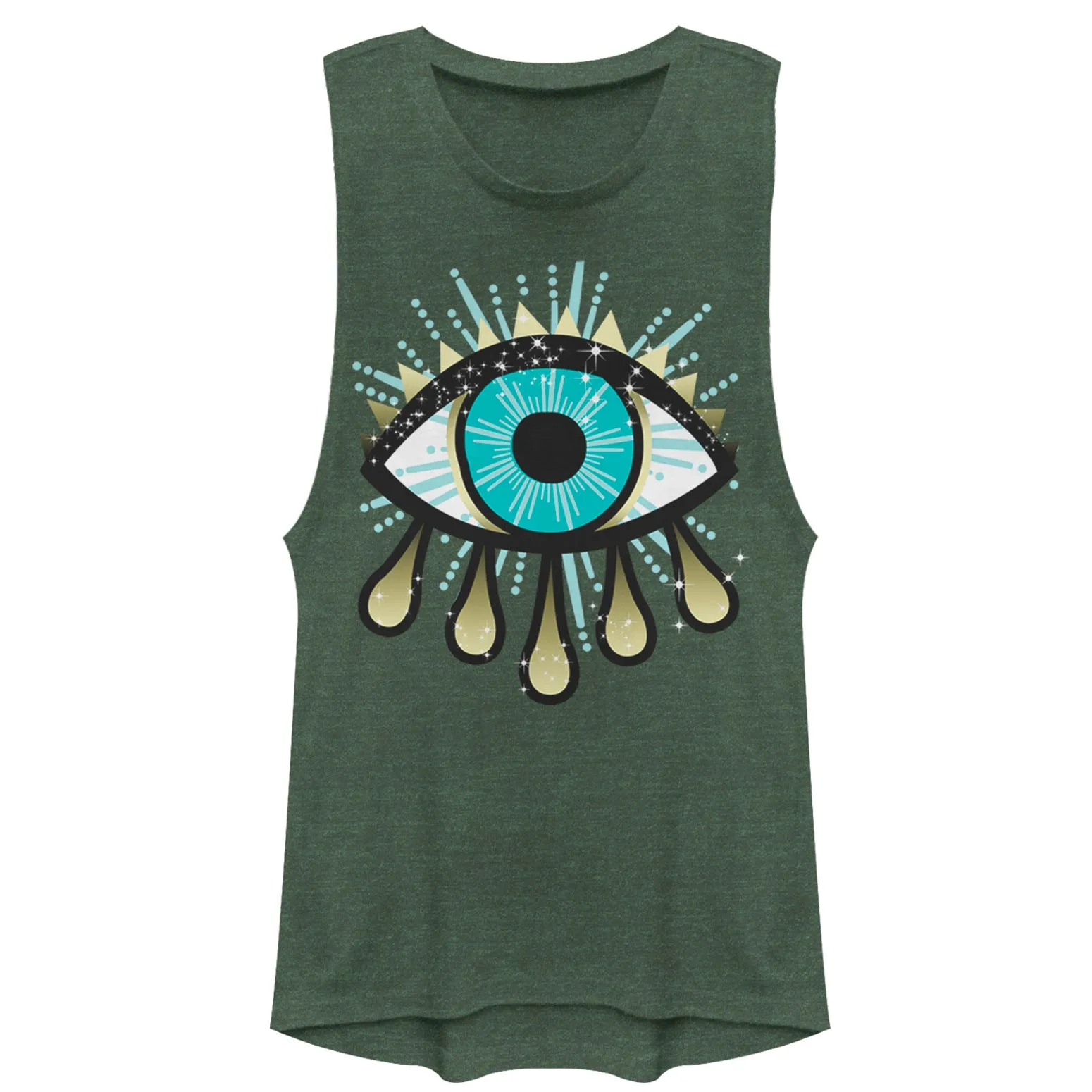 Junior's CHIN UP Eye of All Festival Muscle Tee sold by Chin Up Apparel